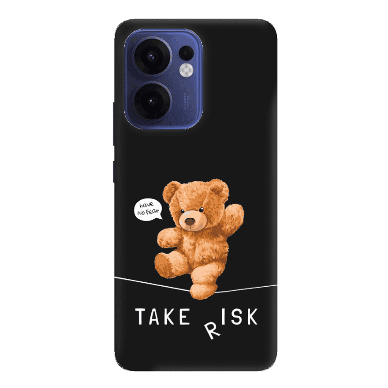 Oppo Reno 13 F Take risk Black Colored Silicone TPU Θήκη